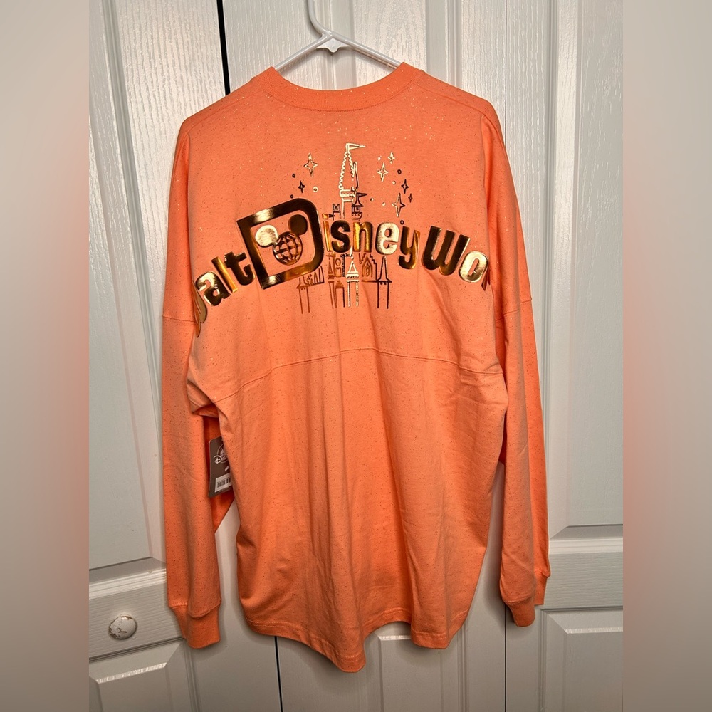 Walt Disney World 2024 Gold Pixie Dust Castle Spirt Jersey Adult L NWT‎ Glitter